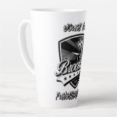 Elegant Brooklyn Swoosh Logo Design Milchtasse (Linke Ecke)