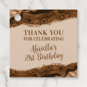 Elegant Brown Agate Geschenkanhänger (Vorderseite)