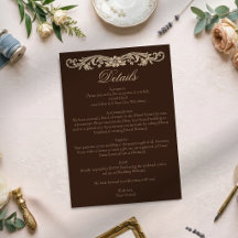 Elegant Brown and Cream Vintage Baroque Wedding