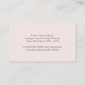 Elegant Brown Berry Chocolate Cake Pastry Chef Visitenkarte (Rückseite)