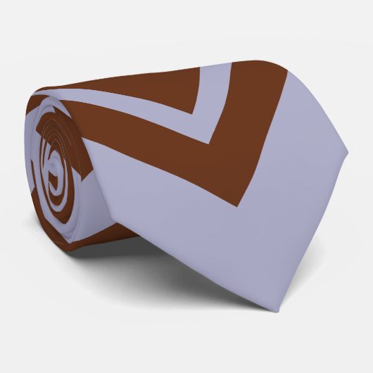 Elegant brown &blue chevron pattern Neck Tie Krawatte (Gerollt)