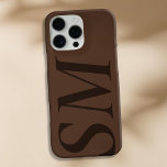 Elegant Brown Bold Initial Monogram iPhone 16 Pro Max Hülle<br><div class="desc">Brawn Elegant Bold Initial Monogram Phone Case. Erstellen Sie Ihren eigenen personalisierten iPhone Case mit individuellem Anfangsnamen.</div>