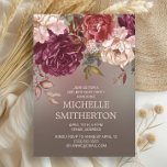 Elegant Brown Burgundy Elfenbeinflora 50. Geburtst Einladung<br><div class="desc">Elegante braune 50. Geburtstagsfeier für Frauen mit bordeauxroten und elfenbeinfarbenen Blume und Grünpflanzen. Kontaktieren Sie mich für Hilfe bei der Anpassung oder für die Abstimmung oder Koordination von Zazzle Produkten.</div>