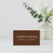 Elegant Brown Chocolate Maker Social Icon QR Code  Visitenkarte (Stehend Vorderseite)