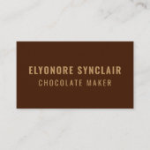 Elegant Brown Chocolate Maker Social Icon QR Code  Visitenkarte (Vorderseite)
