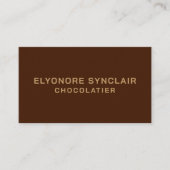 Elegant Brown Chocolatier Social Icon QR Code  Visitenkarte (Vorderseite)