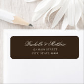 Elegant Brown Classic Wedding Return Address Label (Insitu)