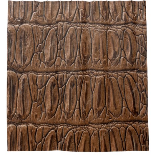 Elegant Brown Crocodile Duschvorhang (Vorderseite)