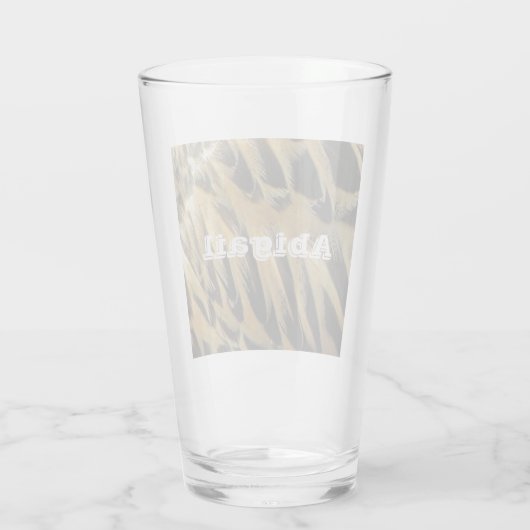 Elegant Brown Duck Feather Pattern Foto Nature Glas (Rückseite)