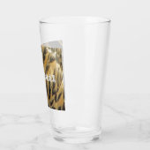 Elegant Brown Duck Feather Pattern Foto Nature Glas (Links)