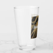 Elegant Brown Duck Feather Pattern Foto Nature Glas (Rechts)