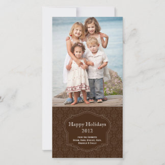 Elegant Brown Holiday Foto-Karte Feiertagskarte