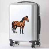 Elegant Brown Horse Aufkleber (Koffer)