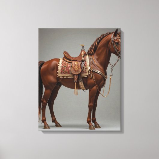 Elegant Brown Horse Leinwanddruck (Vorderseite)