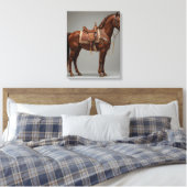 Elegant Brown Horse Leinwanddruck (Insitu (Schlafzimmer))