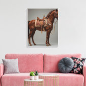 Elegant Brown Horse Leinwanddruck (Insitu (Wohnzimmer))