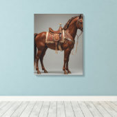 Elegant Brown Horse Leinwanddruck (Insitu (Holzboden))