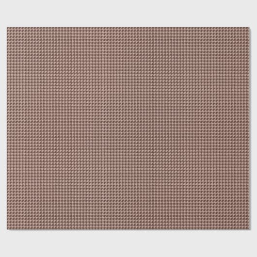 Elegant Brown Houndstooth Classic Preppy Pattern Geschenkpapier (Flach)