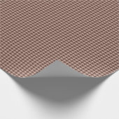 Elegant Brown Houndstooth Classic Preppy Pattern Geschenkpapier (Ecke)