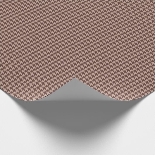 Elegant Brown Houndstooth Classic Preppy Pattern Geschenkpapier (Ecke)