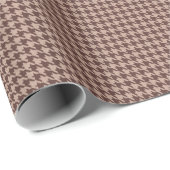Elegant Brown Houndstooth Classic Preppy Pattern Geschenkpapier (Rolleneckpunkt)
