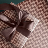 Elegant Brown Houndstooth Classic Preppy Pattern Geschenkpapier
