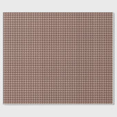 Elegant Brown Houndstooth Classic Preppy Pattern Geschenkpapier (Flach)