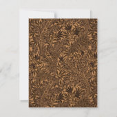 Elegant Brown Leafy Erntedank RSVP Karte (Rückseite)