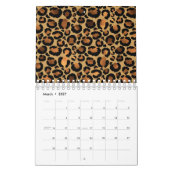Elegant Brown Leopard Spots Wild Animal Glam Kalender (Mär 2027)