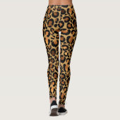 Elegant Brown Leopard Spots Wild Animal Glam Leggings (Rückseite)