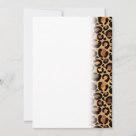 Elegant Brown Leopard Spots Wild Animal Glam Save The Date (Vorderseite)