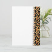 Elegant Brown Leopard Spots Wild Animal Glam Save The Date (Stehend Vorderseite)