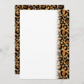 Elegant Brown Leopard Spots Wild Animal Glam Save The Date (Vorne/Hinten)