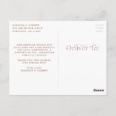 Elegant Brown Liebe und vielen Dank für Ihre Hochz Postkarte (Rückseite)