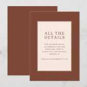 Elegant Brown Minimalist Begleitkarte (Vorne/Hinten)