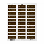 Elegant Brown Monogram Return Address (Vorne)