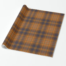 Elegant Brown | Orange | Blue Kariert Checked