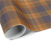 Elegant Brown | Orange | Blue Kariert Checked Geschenkpapier (Rolleneckpunkt)