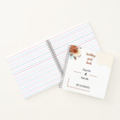 Elegant Brown Personalisiert Wedding Guest Notizblock (Innenseite)