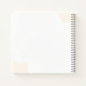 Elegant Brown Personalisiert Wedding Guest Notizblock (Rückseite)