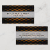Elegant Brown Polka Dot Pattern Visitenkarte (Vorne/Hinten)