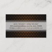 Elegant Brown Polka Dot Pattern Visitenkarte (Rückseite)