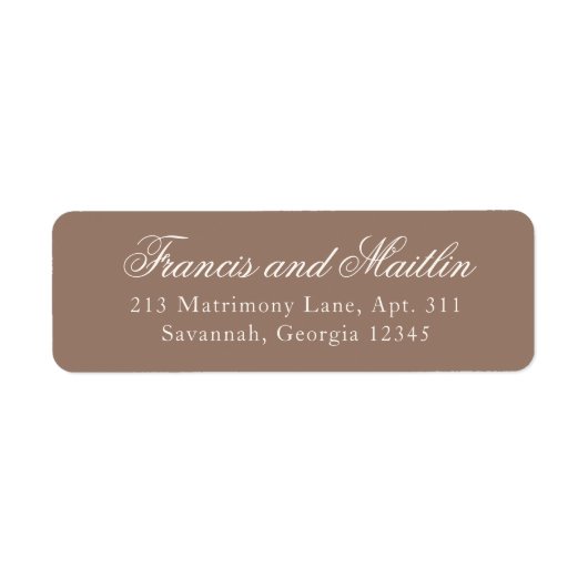 Elegant Brown Romantic Wedding (Vorne)