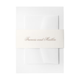 Elegant Brown Romantic Wedding Einladungsbanderole