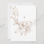 Elegant Brown Wedding Einladung (Rückseite)