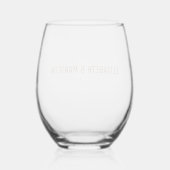 Elegant Brown Wedding Glass Weinglas Ohne Stiel (Rückseite)