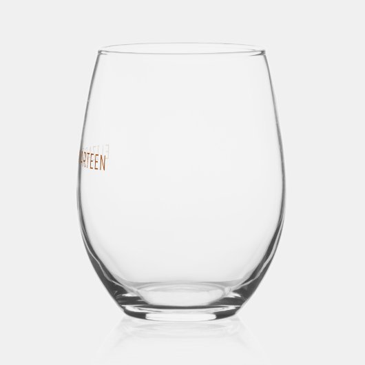 Elegant Brown Wedding Glass Weinglas Ohne Stiel (Links)