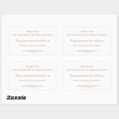 Elegant Brown & White Business Label – Custom Text Rechteckiger Aufkleber (Blatt)