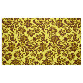 Elegant Brown & Yellow Floral Damasks Stoff (Fat Quarter (45,7 x 55,9 cm))