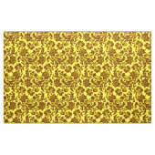 Elegant Brown & Yellow Floral Damasks Stoff (Yard (91,4 cm))
